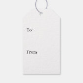 Lila und gelbes Muster Elegant Vintag Geschenkanhänger (Rückseite)