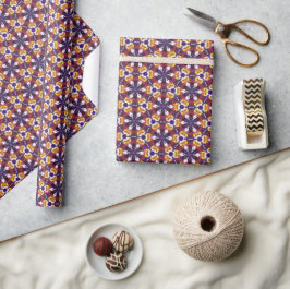 Lila und gelbes Muster - elegantes Wrapping Paper Geschenkpapier