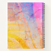 Lila und gelbes Wave SpiralNotebook Notizblock (Rückseite)