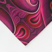 Lila und Gemusterte Fleece-Decke Fleecedecke (Ecke)