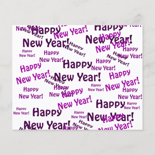 lila und glücklicher Neujahrstext Flyer (Vorne)
