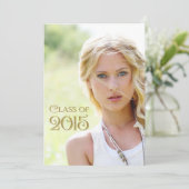 Lila und Gold-Abschluss Einladung (Stehend Vorderseite)