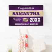 Lila und Gold Absolventenfeier Banner (Insitu)