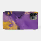 Lila und Gold Abstrakt Case-Mate iPhone Hülle (Rückseite (Horizontal))