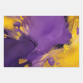 Lila und Gold abstrakt Geschenkpapier Set (Vorderseite 3)