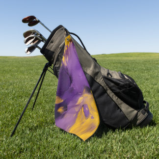 Lila und Gold Abstrakt Golfhandtuch