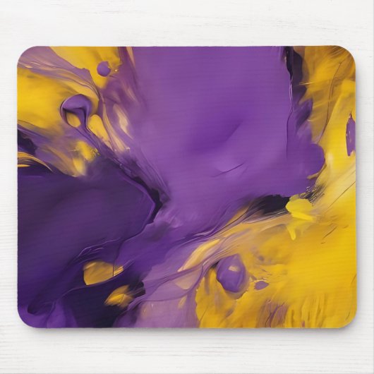 Lila und Gold abstrakt Mousepad (Vorne)