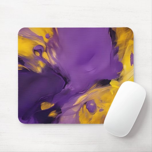 Lila und Gold abstrakt Mousepad (Mit Mouse)