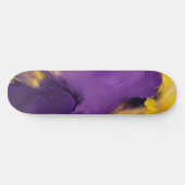 Lila und Gold Abstrakt Skateboard (Horizontal)
