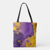 Lila und Gold Abstrakt Tasche (Rückseite)