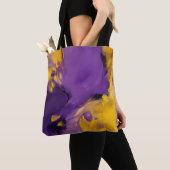 Lila und Gold Abstrakt Tasche (Von Nahem)