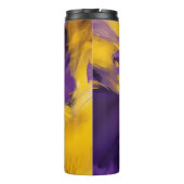Lila und Gold Abstrakt Thermosbecher (Rückseite)