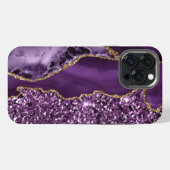 LILA UND GOLD ACHAT MUSTER iPhone HÜLLE (Rückseite (Horizontal))