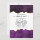 Lila und Gold Agate Dusche per Mail Einladung (Vorderseite)