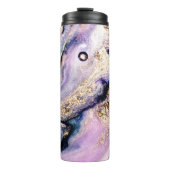Lila und Gold Agate Galaxy Thermal Tumbler Thermosbecher (Vorderseite)