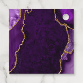 Lila und Gold Agate Geburtstag Vielen Dank Geschenkanhänger (Rückseite)