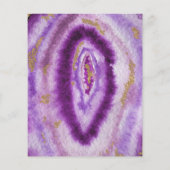 Lila und Gold Agate Hochzeitseinladung (Rückseite)