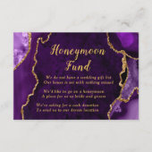 Lila und Gold Agate Honeymoon Fund Begleitkarte (Vorderseite)