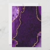 Lila und Gold Agate Marble Engagement Party Einladung (Rückseite)