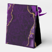 Lila und Gold Agate Wedding Vielen Dank Geschenkschachtel (Rückseite)