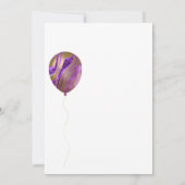 Lila und Gold Baby oder Brautparty per Mail Einladung (Rückseite)