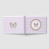 Lila und Gold Baby Personalisiert Showbook Gästebuch (Voll)