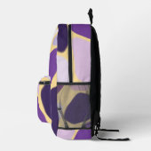 Lila und Gold Bedruckter Rucksack (Rechts)