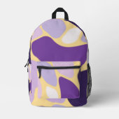 Lila und Gold Bedruckter Rucksack (Vorderseite)