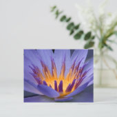 Lila und Gold-Blume Postkarte (Stehend Vorderseite)