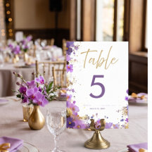 Lila und Gold Blumen Bat Mitzwa