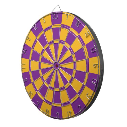 Lila und Gold Dartscheibe (Vorderseite rechts)