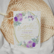 Lila und Gold Floral Butterfly Baby Dusche