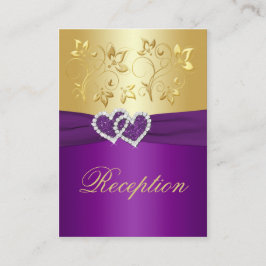 Lila und Gold Floral Enclosure Card Begleitkarte