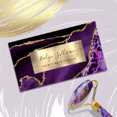 Lila und Gold Foor Agate Business Card Visitenkarte
