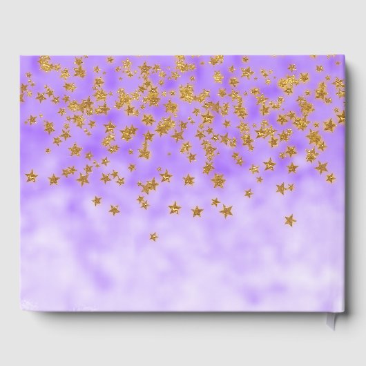 Lila und Gold Gästebuch (Rückseite)