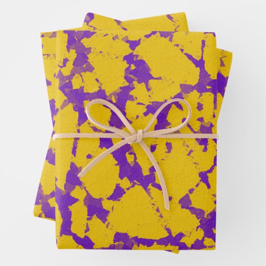 Lila und Gold-Gefärbte Krawatte Geschenkpapier Set (Beispiel)