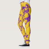 Lila und Gold-Gefärbte Krawatte Leggings (Links)