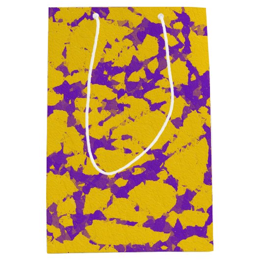 Lila und Gold-Gefärbte Krawatte Mittlere Geschenktüte (Vorderseite)