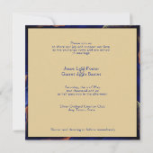 Lila und Gold Geode Agate Wedding Einladung (Rückseite)