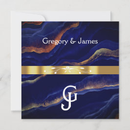 Lila und Gold Geode Agate Wedding Einladung