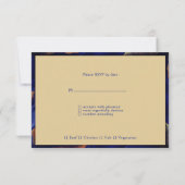 Lila und Gold Geode Agate Wedding RSVP Karte (Rückseite)