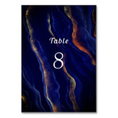 Lila und Gold Geode Agate Wedding Tischnummer (Vorderseite)