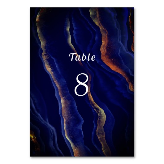 Lila und Gold Geode Agate Wedding Tischnummer (Vorderseite)