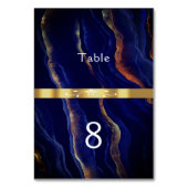 Lila und Gold Geode Agate Wedding Tischnummer (Rückseite)