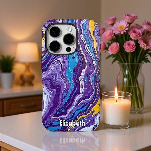 Lila und Gold Geode Flow Case-Mate iPhone Hülle