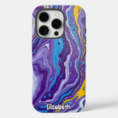 Lila und Gold Geode Flow Case-Mate iPhone Hülle (Rückseite)