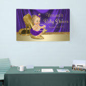 Lila und Gold Girl Baby Dusche Banner (Messeveranstaltung)