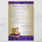 Lila und Gold Girl Baby Showspiele (Rückseite)