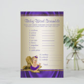 Lila und Gold Girl Baby Showspiele (Stehend Vorderseite)