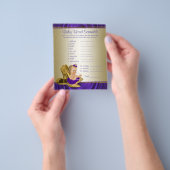 Lila und Gold Girl Baby Showspiele Flyer (Gruppe)